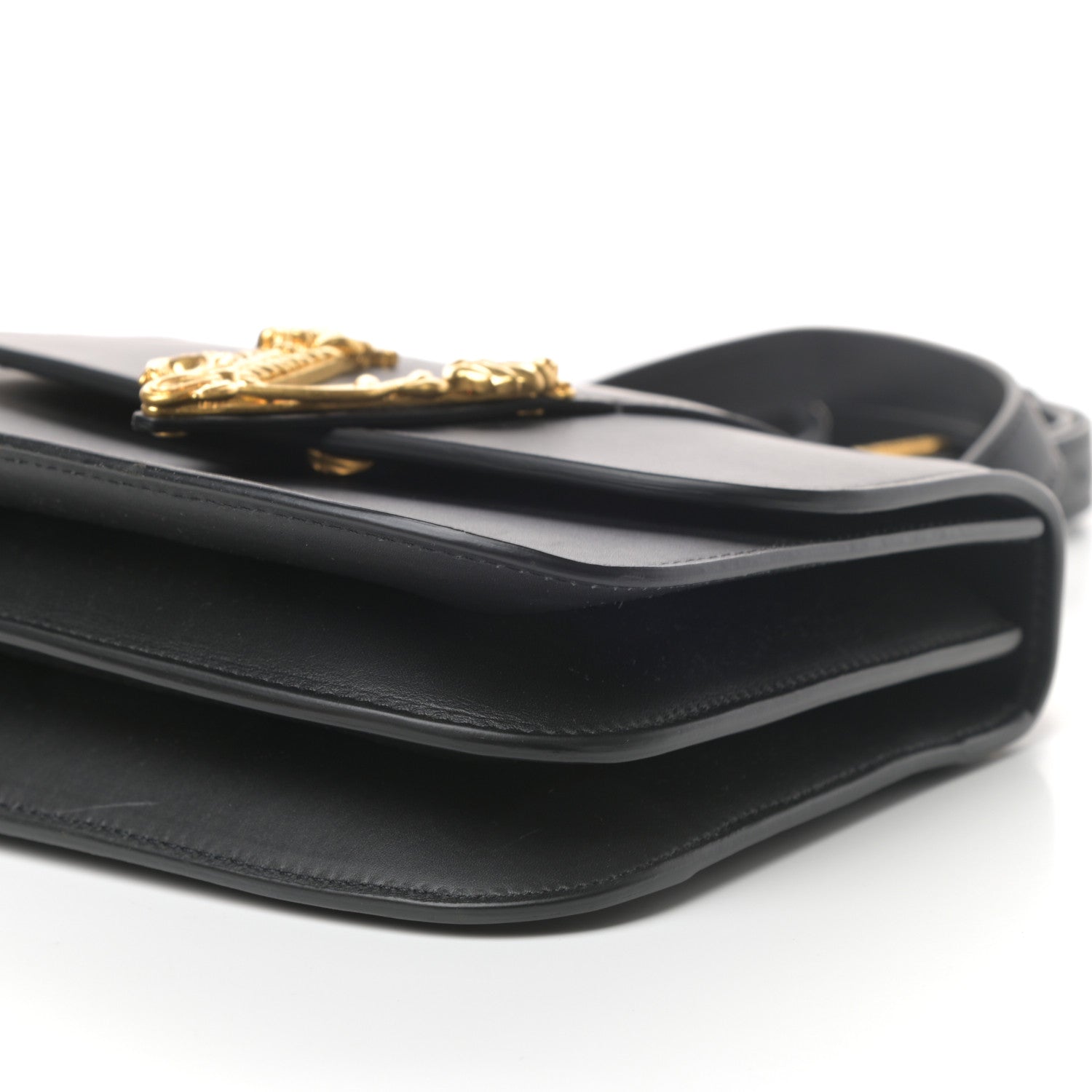Versace Vitello Barocco Virtus Small Top Handle Shoulder Bag Black 8 of 8