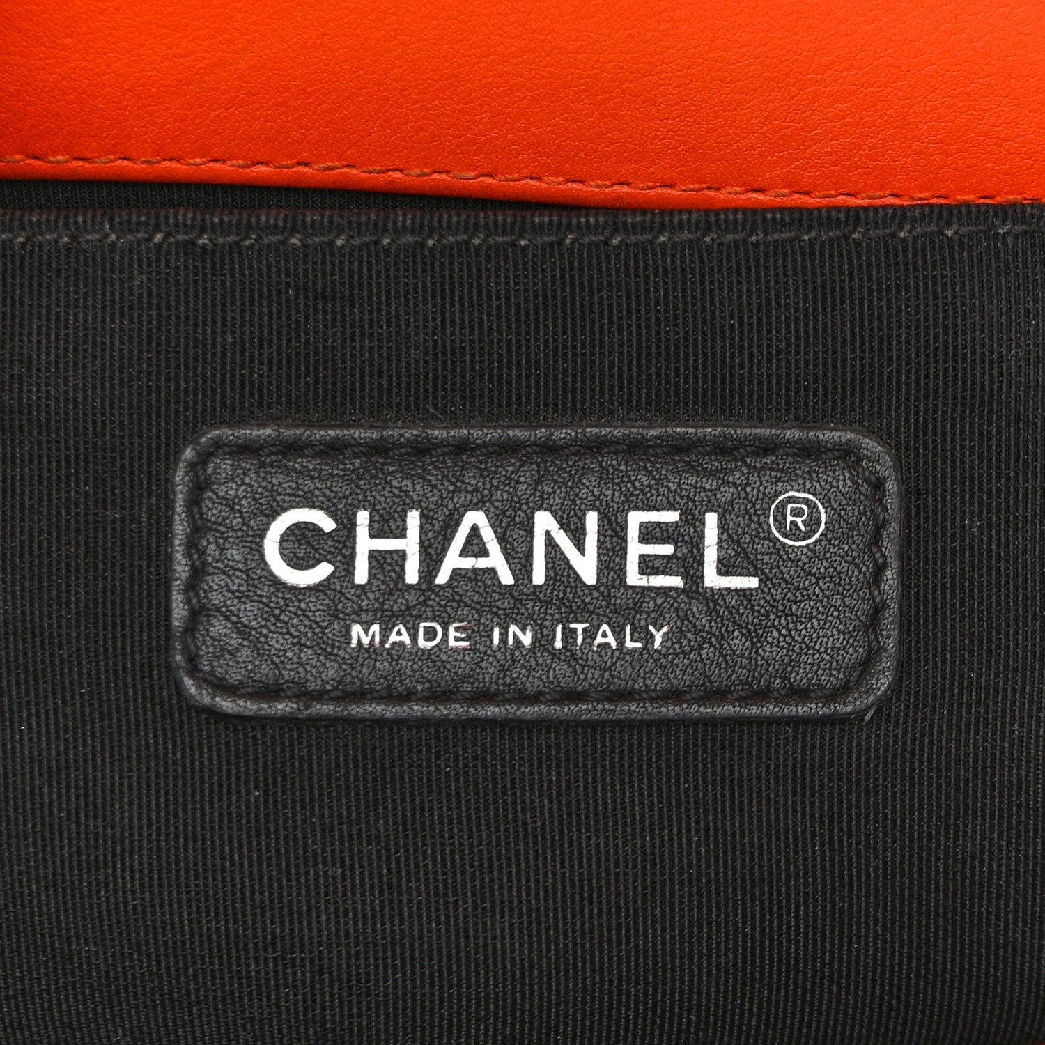 Chanel Patent Calfskin Quilted Medium Plexiglass Boy Flap Orange 6 of 16