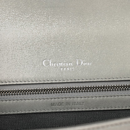Christian Dior Metallic Calfskin Small Diorama Flap Bag Silver 6 of 15