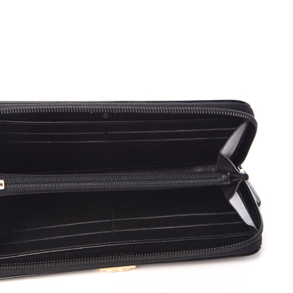 Chanel Glazed Calfskin Boy Zip Around Wallet Black 5 of 9