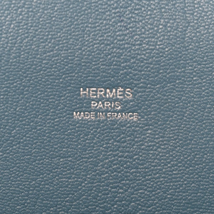 Hermes Taurillon Clemence Jypsiere 28 Blue Jean 6 of 10