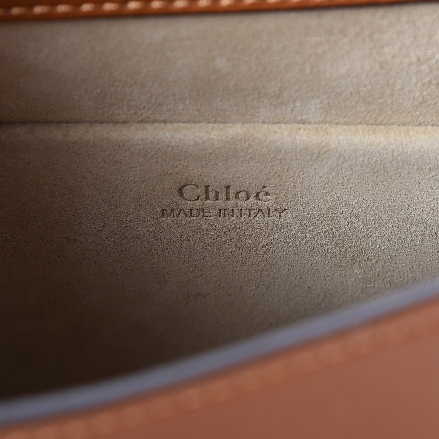 Calfskin Suede Medium Nile Bracelet Bag Caramel