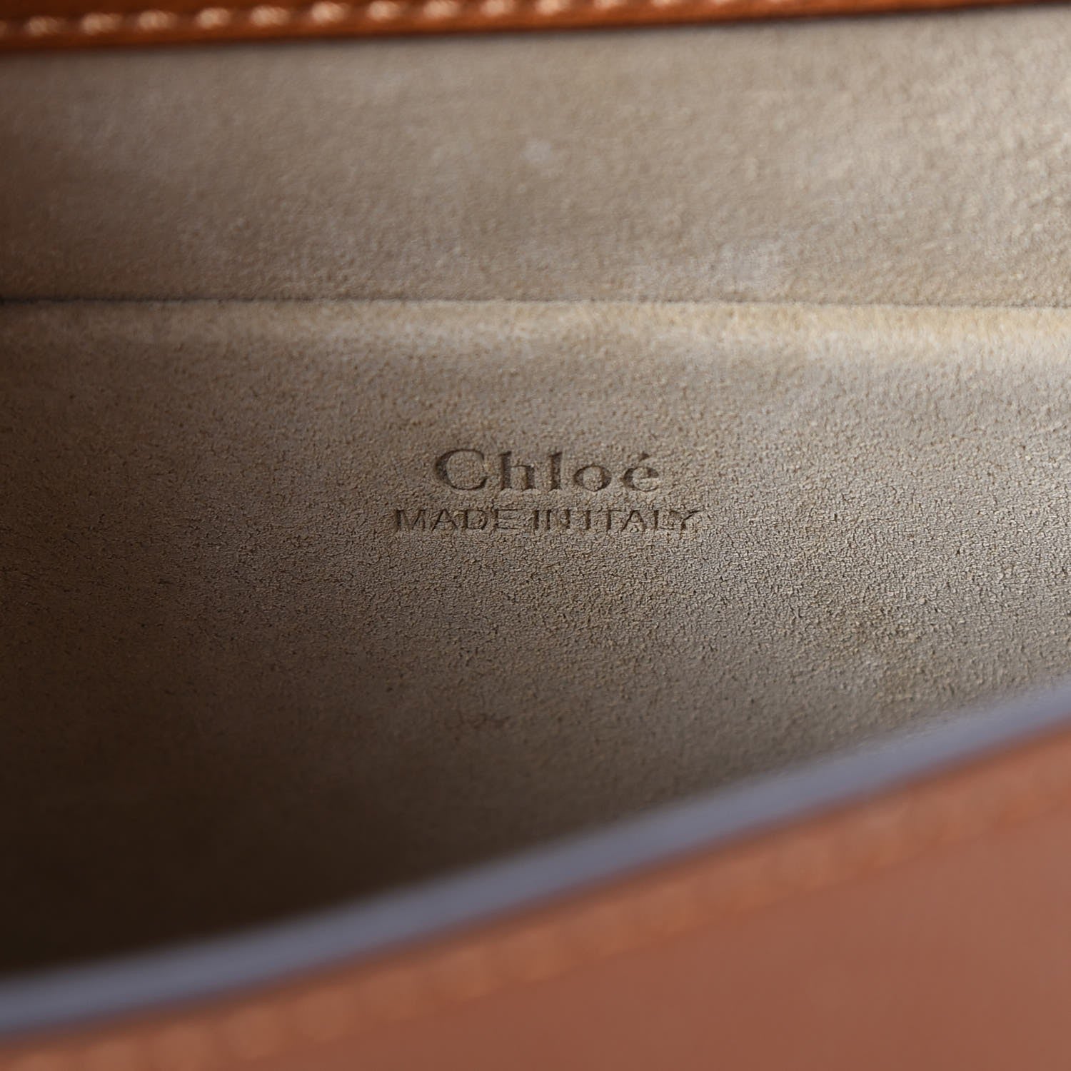 Chloe Calfskin Suede Medium Nile Bracelet Bag Caramel 6 of 7