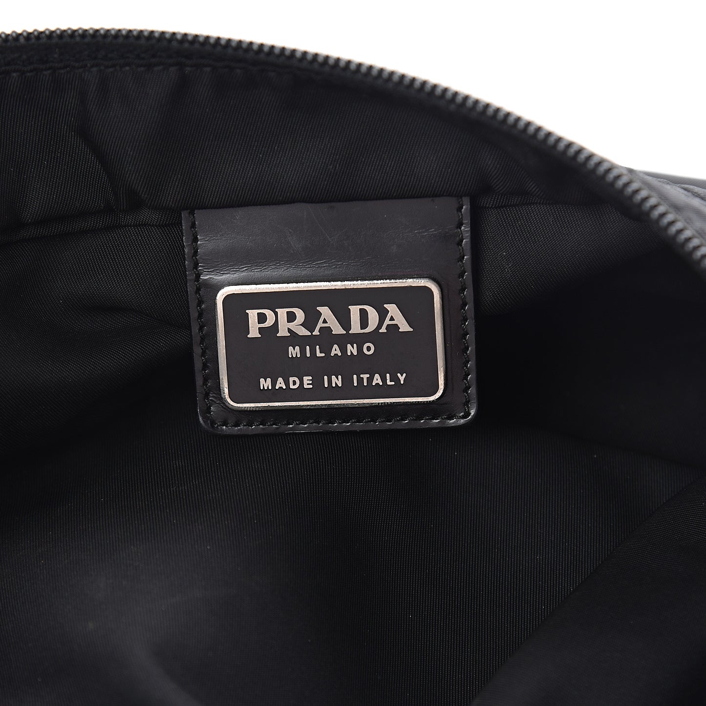 Nylon Small Flat Messenger Bag Black