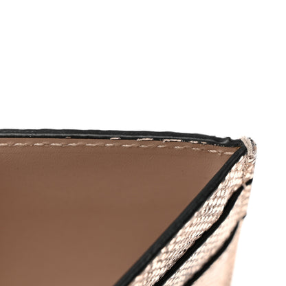 Bulgari Metallic Karung Calfskin Serpenti Forever Card Holder Wallet Beige 8 of 13