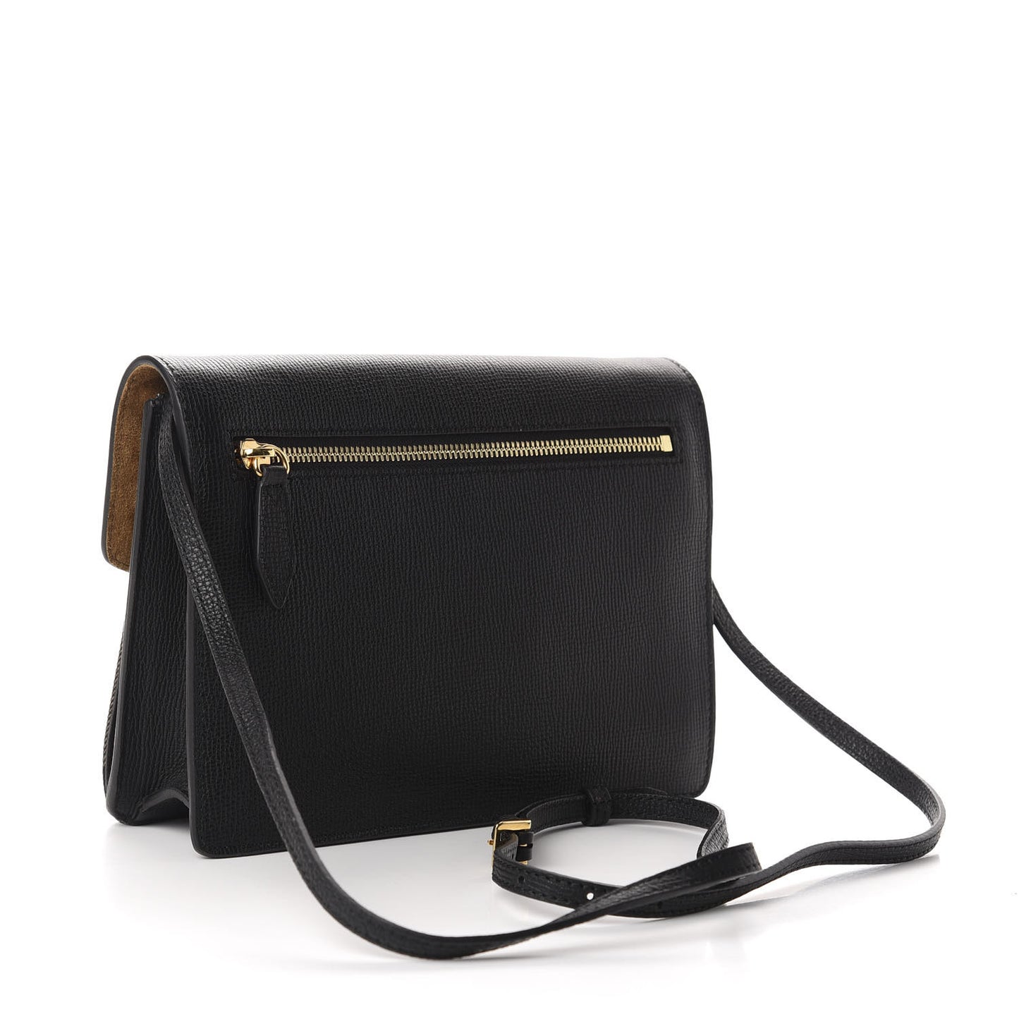 Derby Calfskin House Check Small Macken Crossbody Bag Black