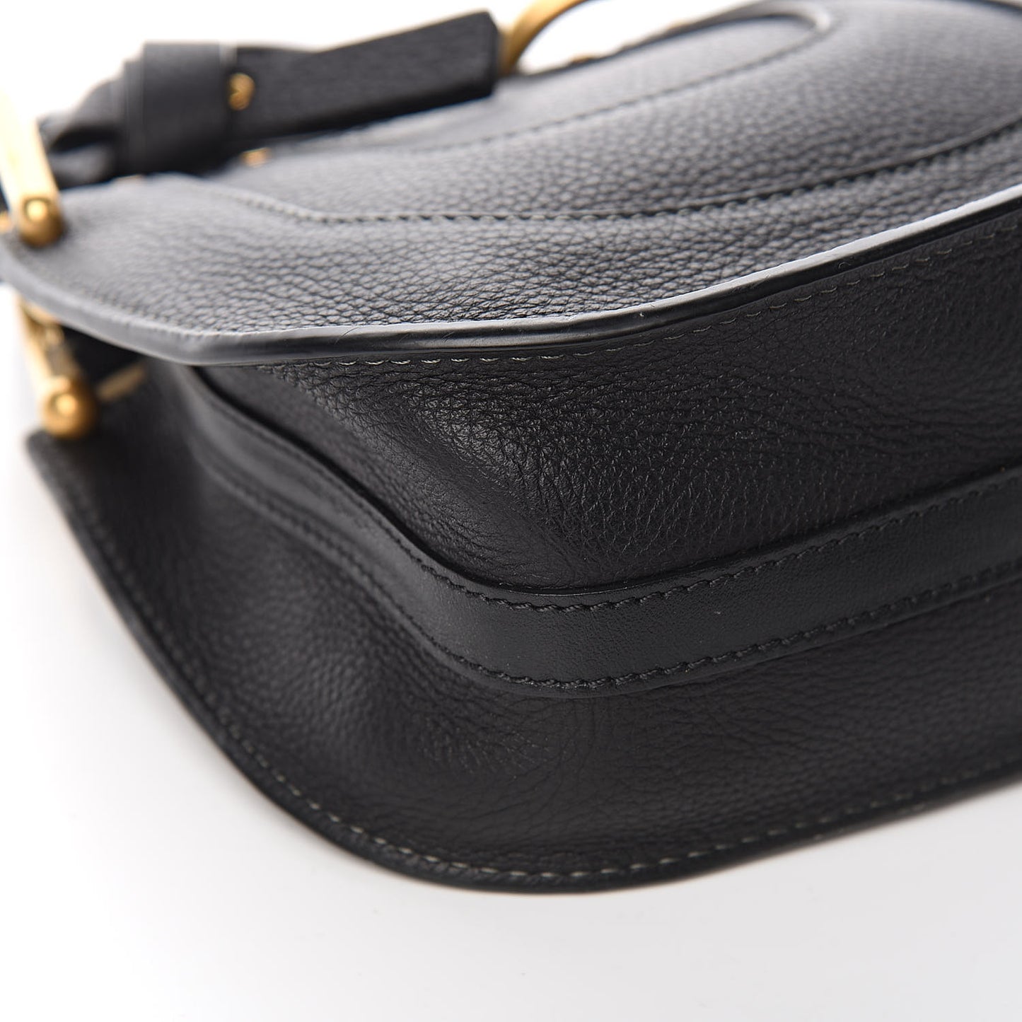 Grained Calfskin Nano Hayley Hobo Black