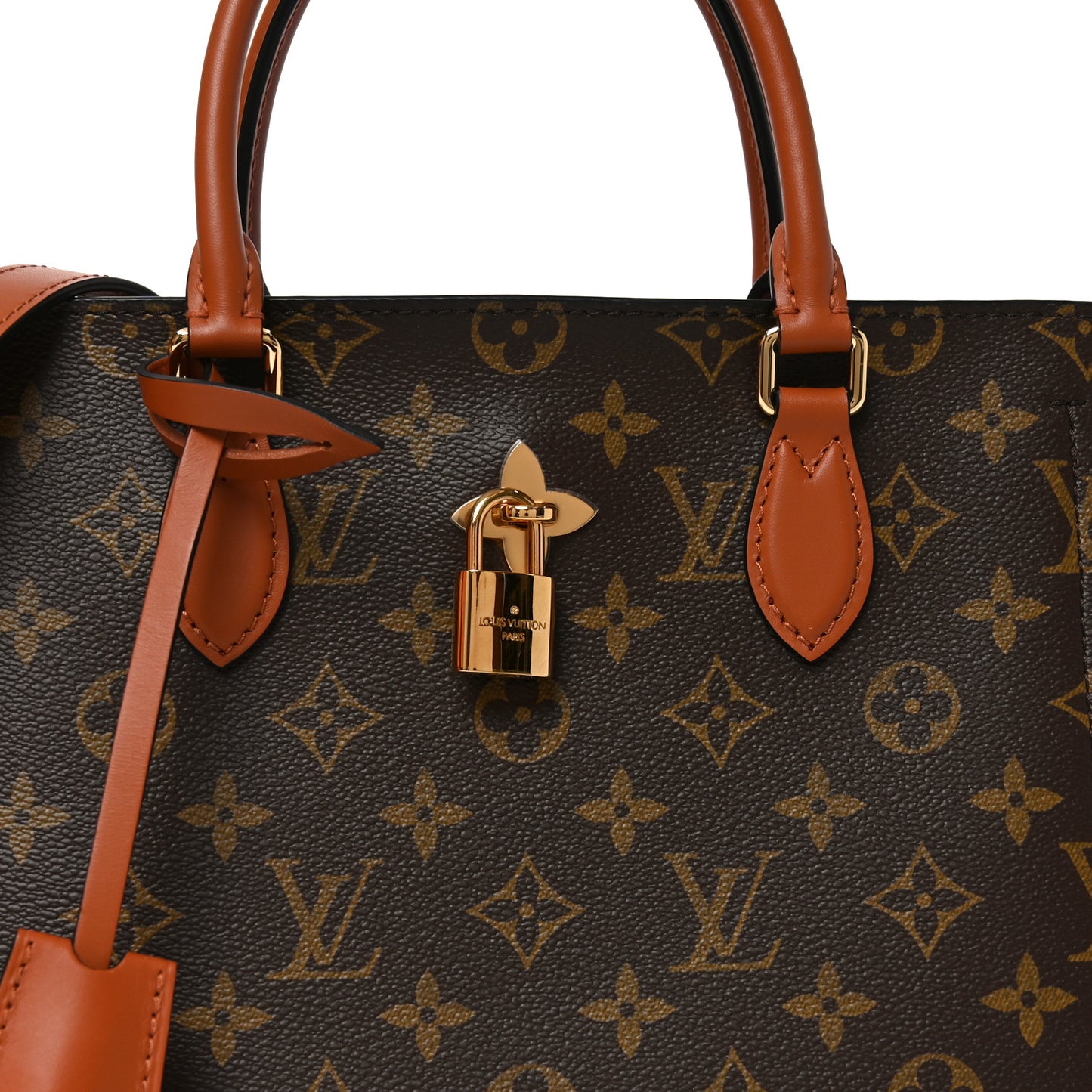 Monogram Flower Tote Caramel