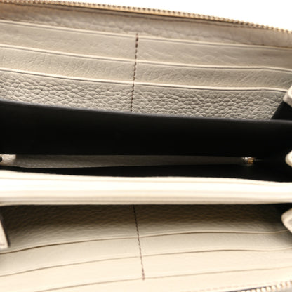 Gucci Pebbled Calfskin Soho Zip Around Wallet Off White 5 of 6