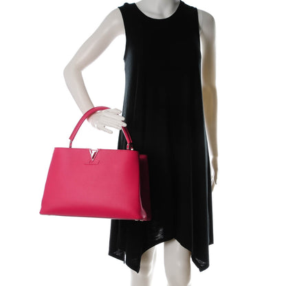 Louis Vuitton Taurillon Capucines MM Fuchsia 2 of 8