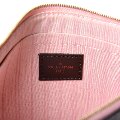 Louis Vuitton Damier Ebene Neverfull MM GM Pochette Rose Ballerine 5 of 9