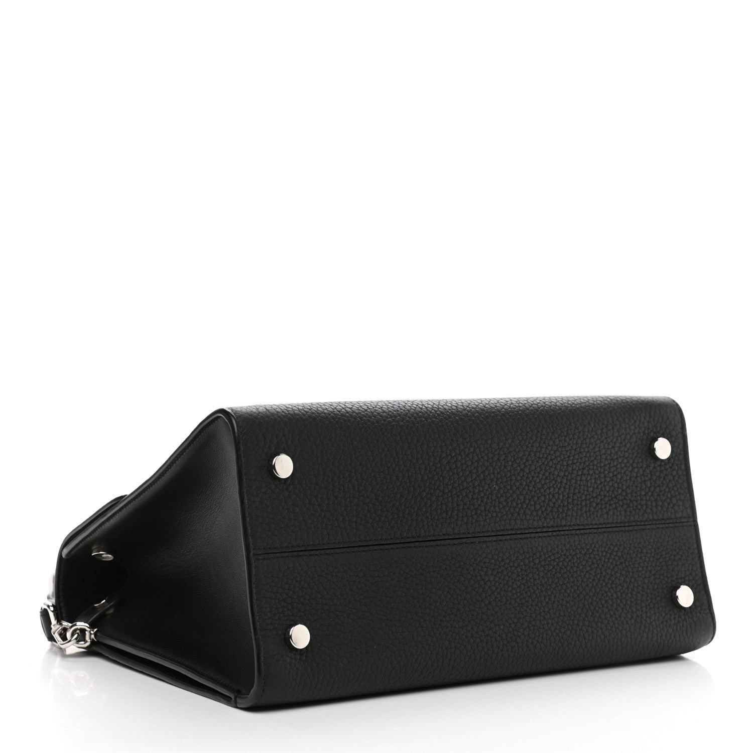 Christian Dior Grained Calfskin Medium Diorever Flap Black 4 of 9