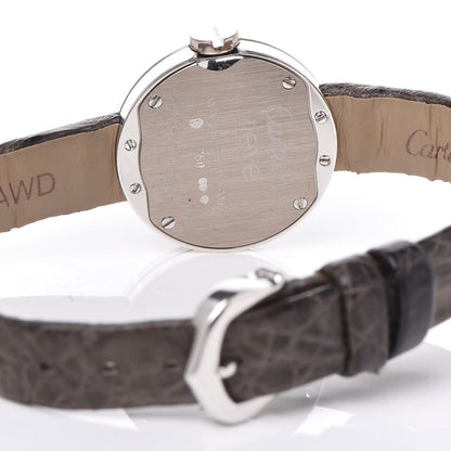 Cartier 18K White Gold Alligator Diamond 23mm Love Quartz Watch Brown 5 of 7