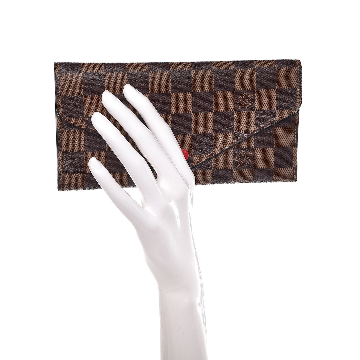 Damier Ebene Josephine Wallet Red