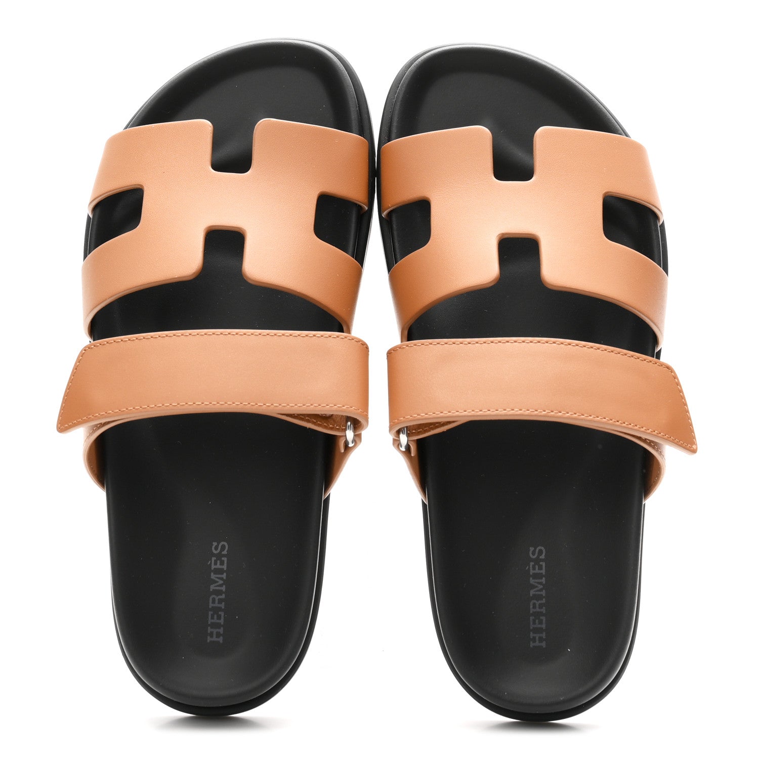 Hermes Calfskin Womens Chypre Sandals 36.5 Natural 2 of 10