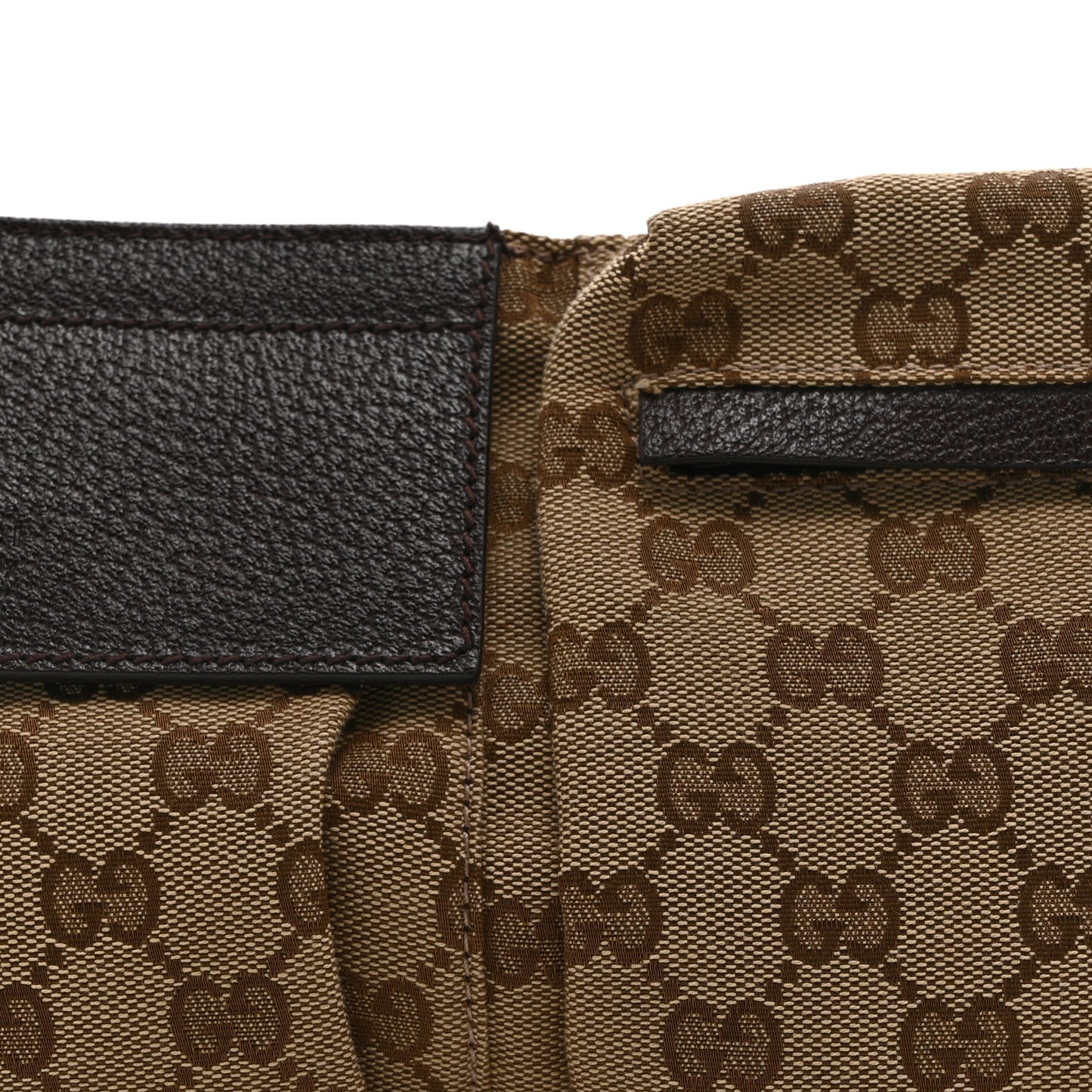 Monogram Web Belt Bag Dark Brown