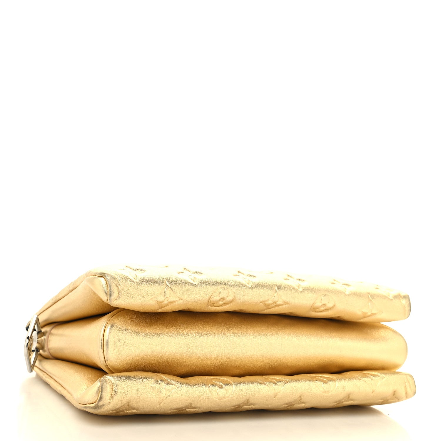 Louis Vuitton Lambskin Embossed Monogram Coussin PM Gold 4 of 11