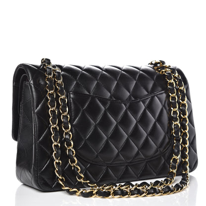 Chanel Lambskin Quilted Medium Double Flap Black 3 of 10