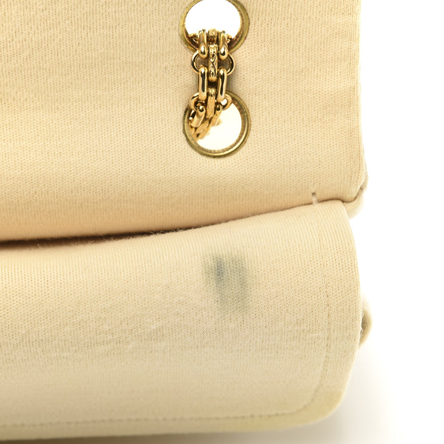 Jersey Quilted Medium Double Flap Beige