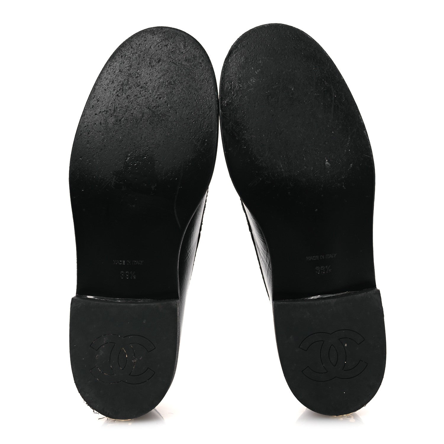 Chanel Calfskin Enamel Charms Mocassin Loafers 39.5 Black 13 of 24