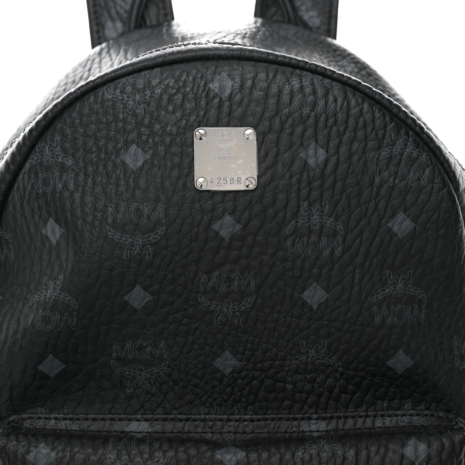MCM Visetos Medium Side Studs Stark Backpack Black 9 of 11