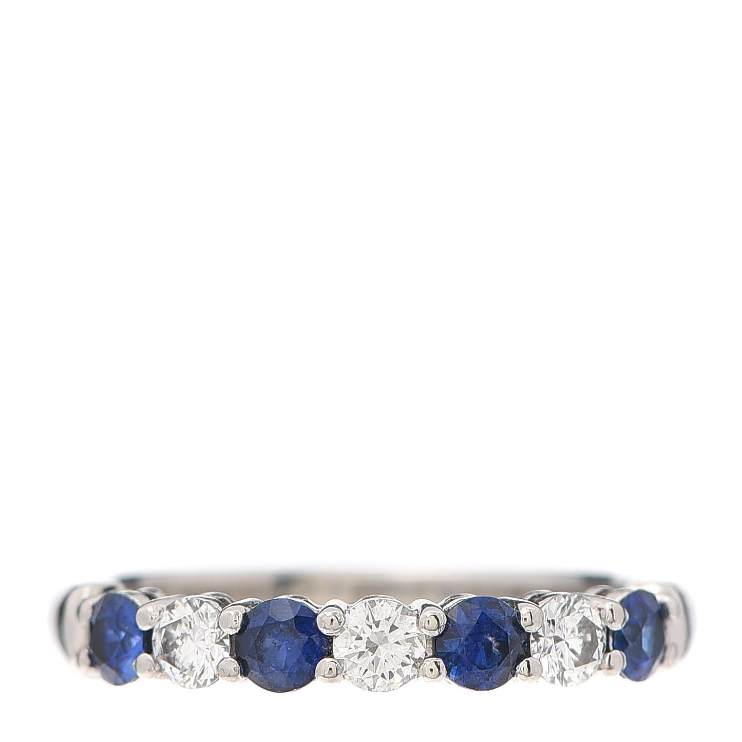 Platinum Diamond Blue Sapphire Embrace Ring 50 5.5