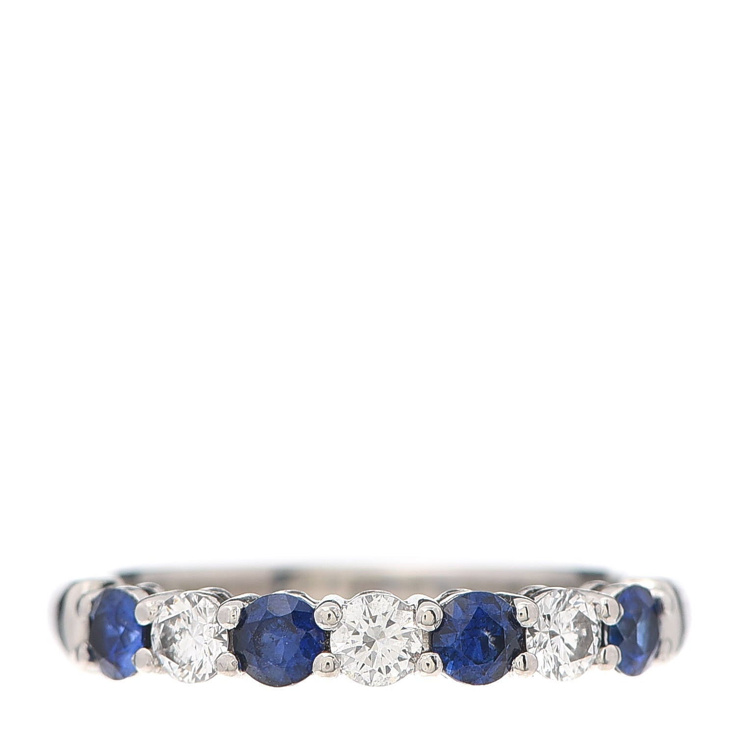 Tiffany Platinum Diamond Blue Sapphire Embrace Ring 50 5.5 1 of 7