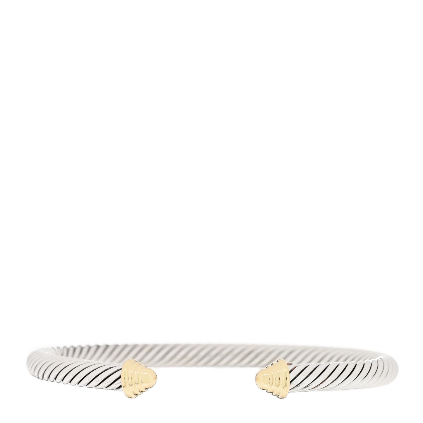 Sterling Silver 14K Yellow Gold 5mm Cable Classics Bracelet