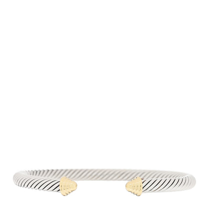 David Yurman Sterling Silver 14K Yellow Gold 5mm Cable Classics Bracelet 1 of 3