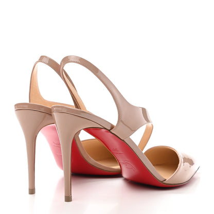 Christian Louboutin Patent Brandina 85 Pumps 39.5 Sun Nude 4 of 7