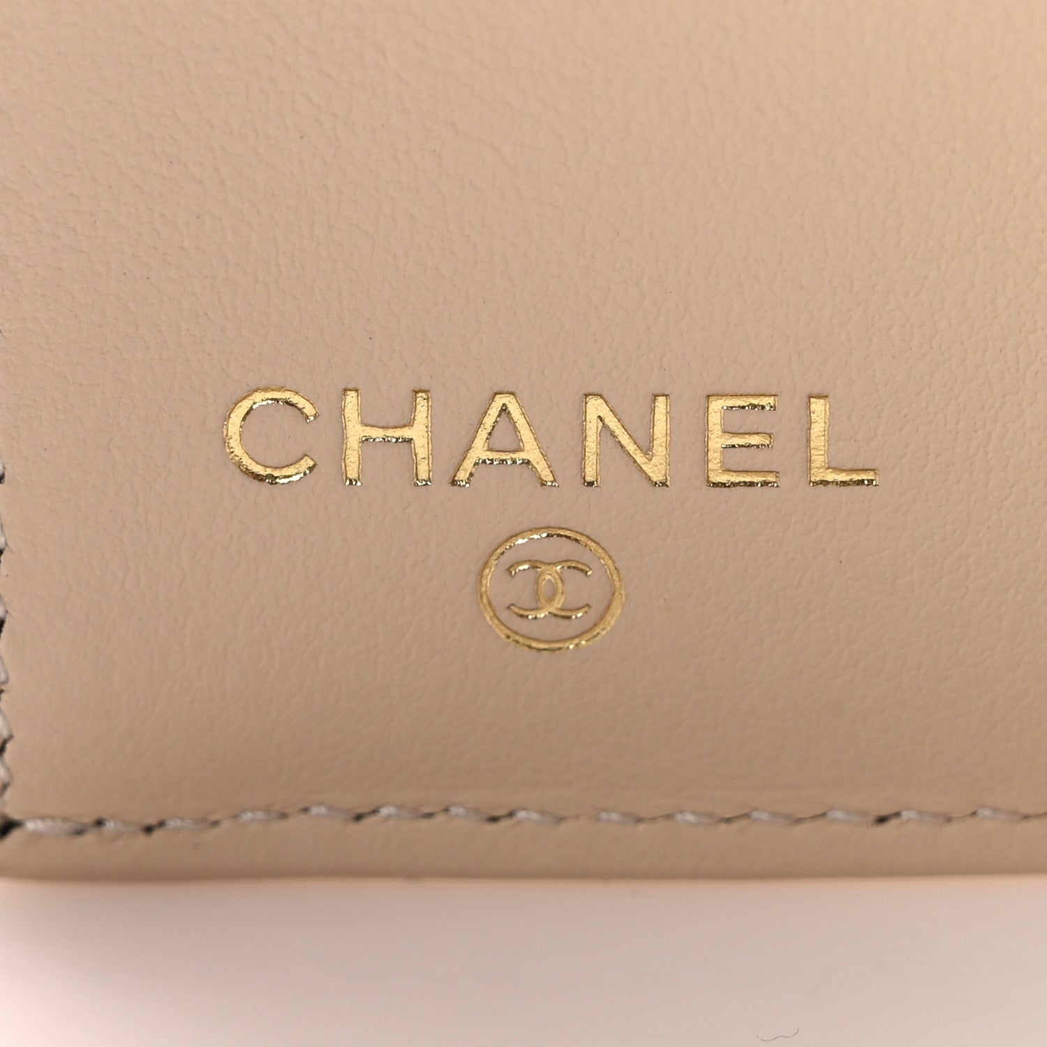 Chanel Goatskin Quilted Chanel 19 Small Flap Wallet Beige 6 of 7