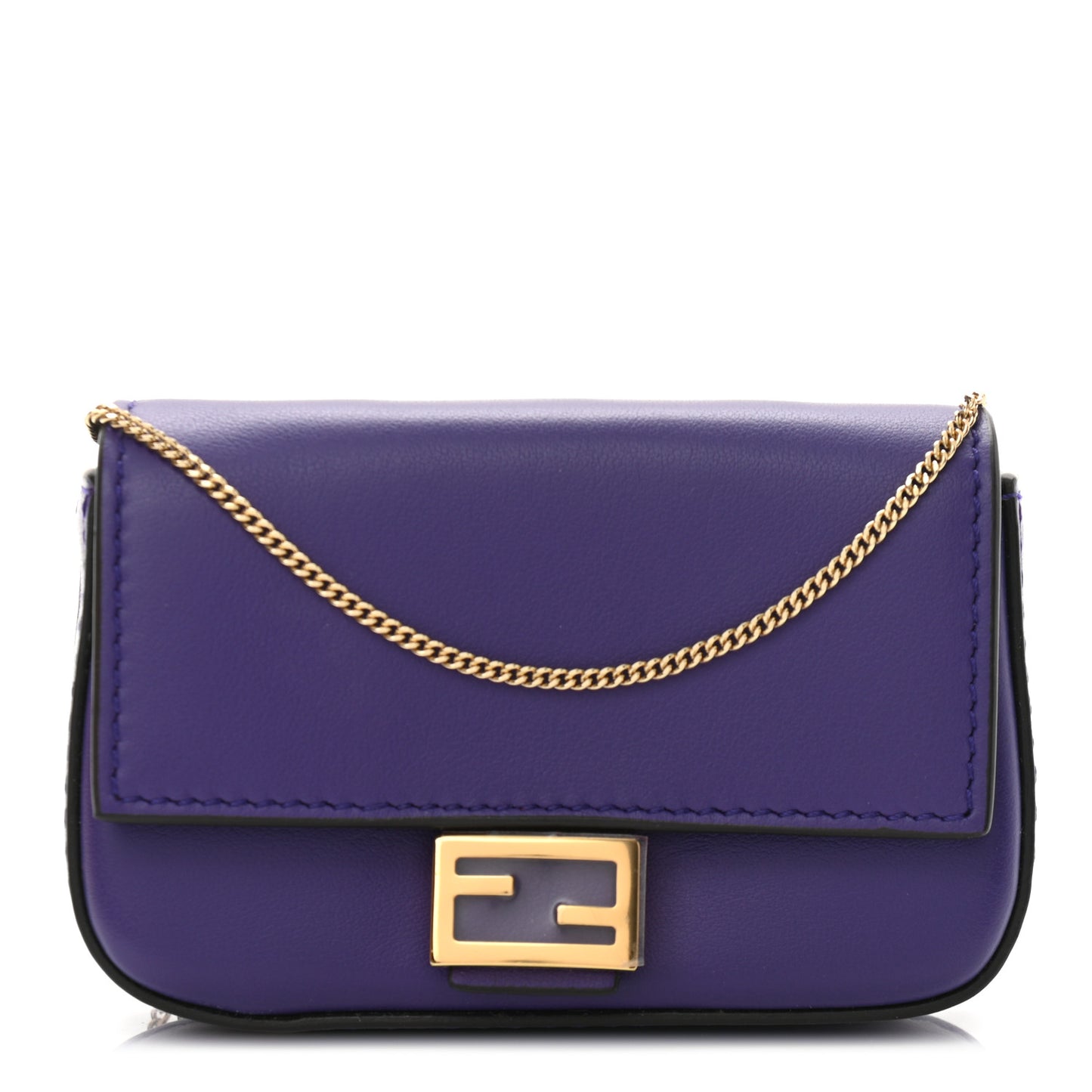 Vitello Century Opaco Nano Baguette Belt Charm Purple Rain
