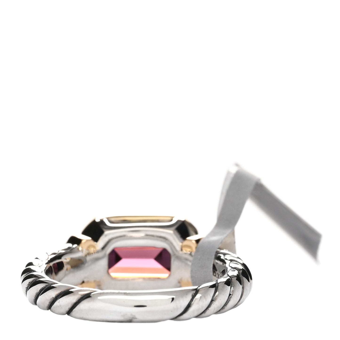 Sterling Silver 18K Yellow Gold Rhodolite Novella Ring 52 6