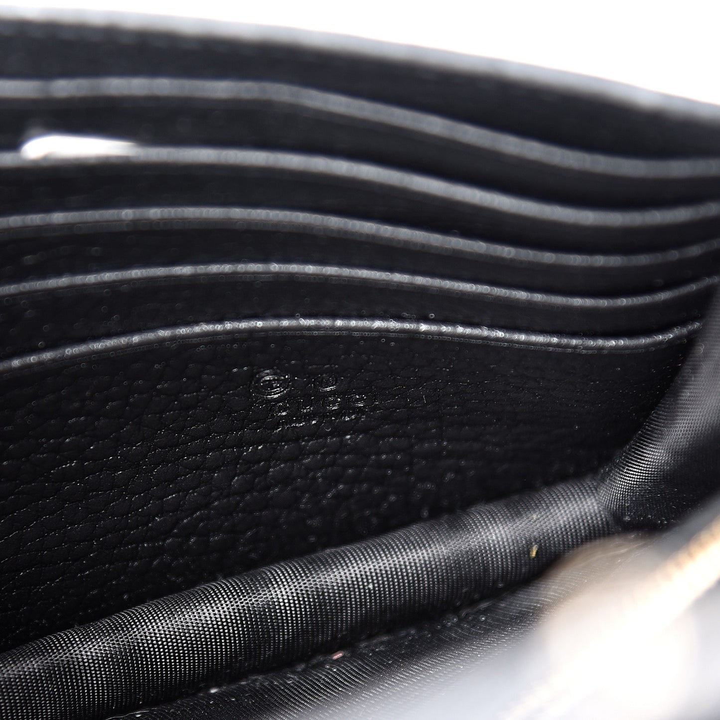 Dollar Calfskin Medium Betty Chain Wallet Black