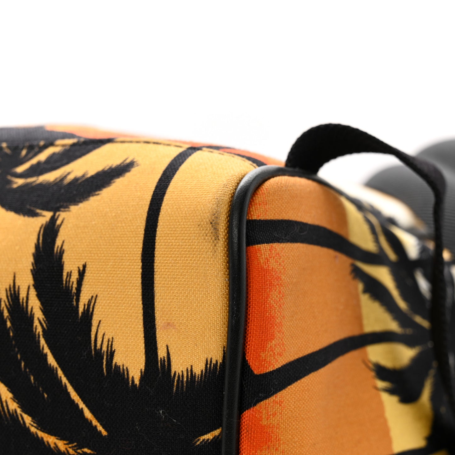 Nylon Palm Tree Sunset Print Hunting Backpack Red Yellow Black