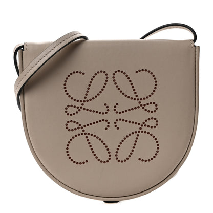 Loewe Buffed Calfskin Logo Embossed Small Heel Pouch Light Oat Tan 1 of 8