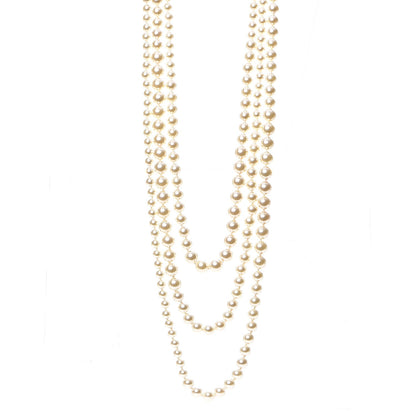 Chanel Graduated Pearl CC Long Necklace Light Gold 1 of 6