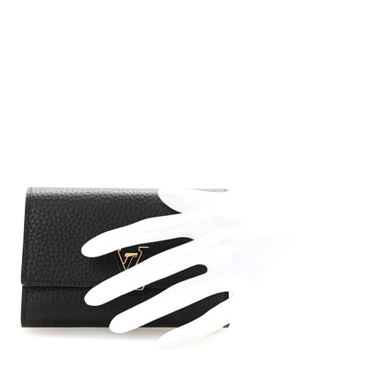 Louis Vuitton Taurillon Capucines Compact Wallet Black 2 of 7