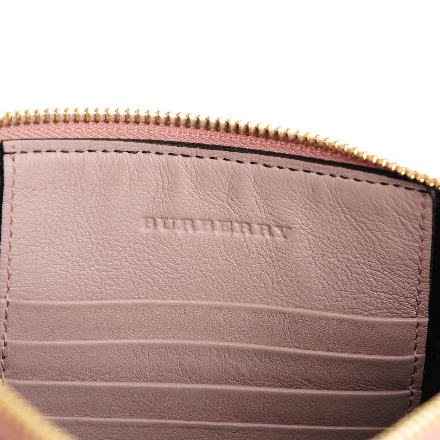 Burberry House Check Derby Peyton Crossbody Clutch Bag Pale Orchid 5 of 7
