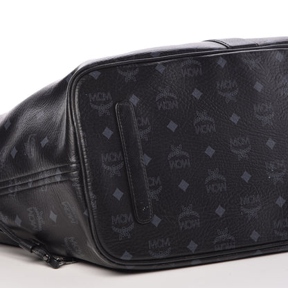MCM Visetos Large Liz Reversible Shopper Tote Black 27 of 35