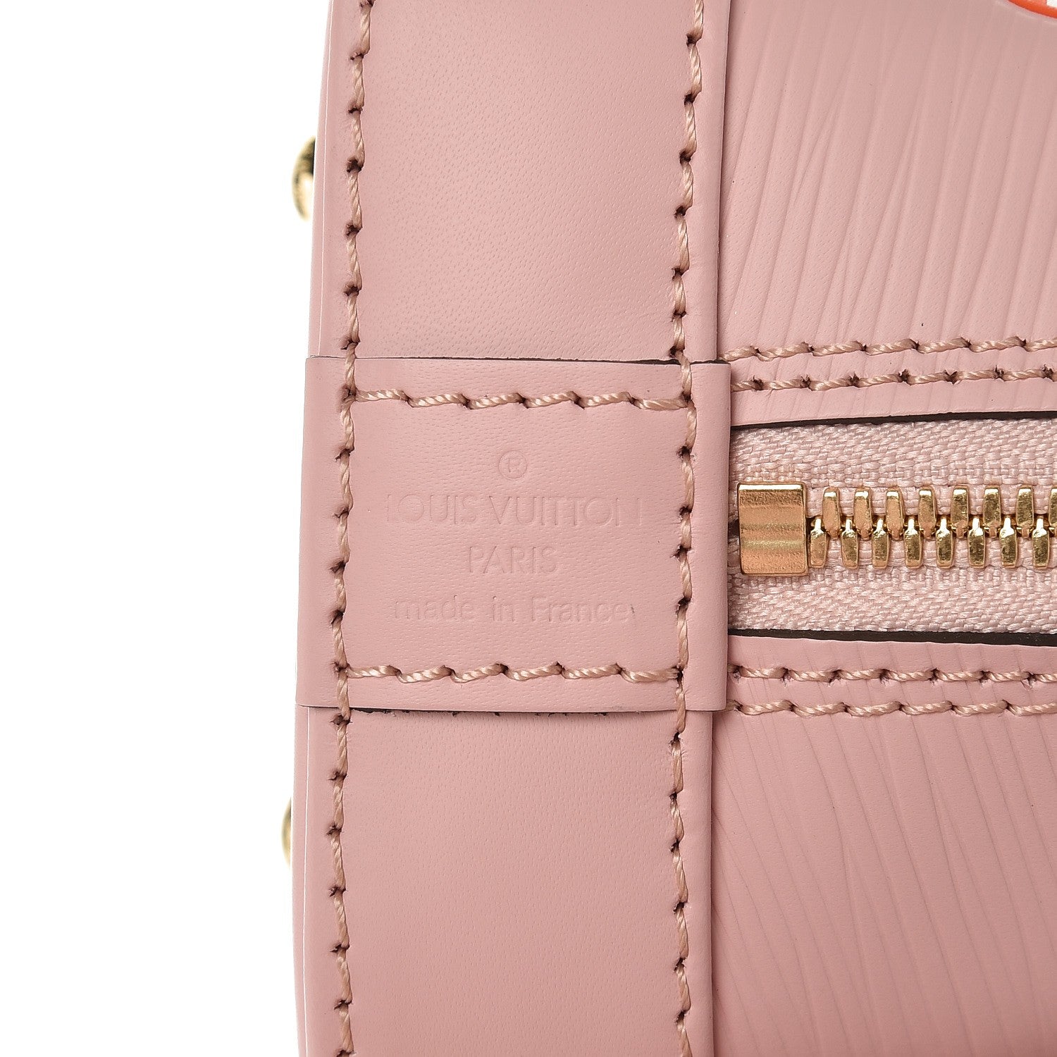 Louis Vuitton Epi Blooming Flowers Alma BB Rose Ballerine 7 of 9