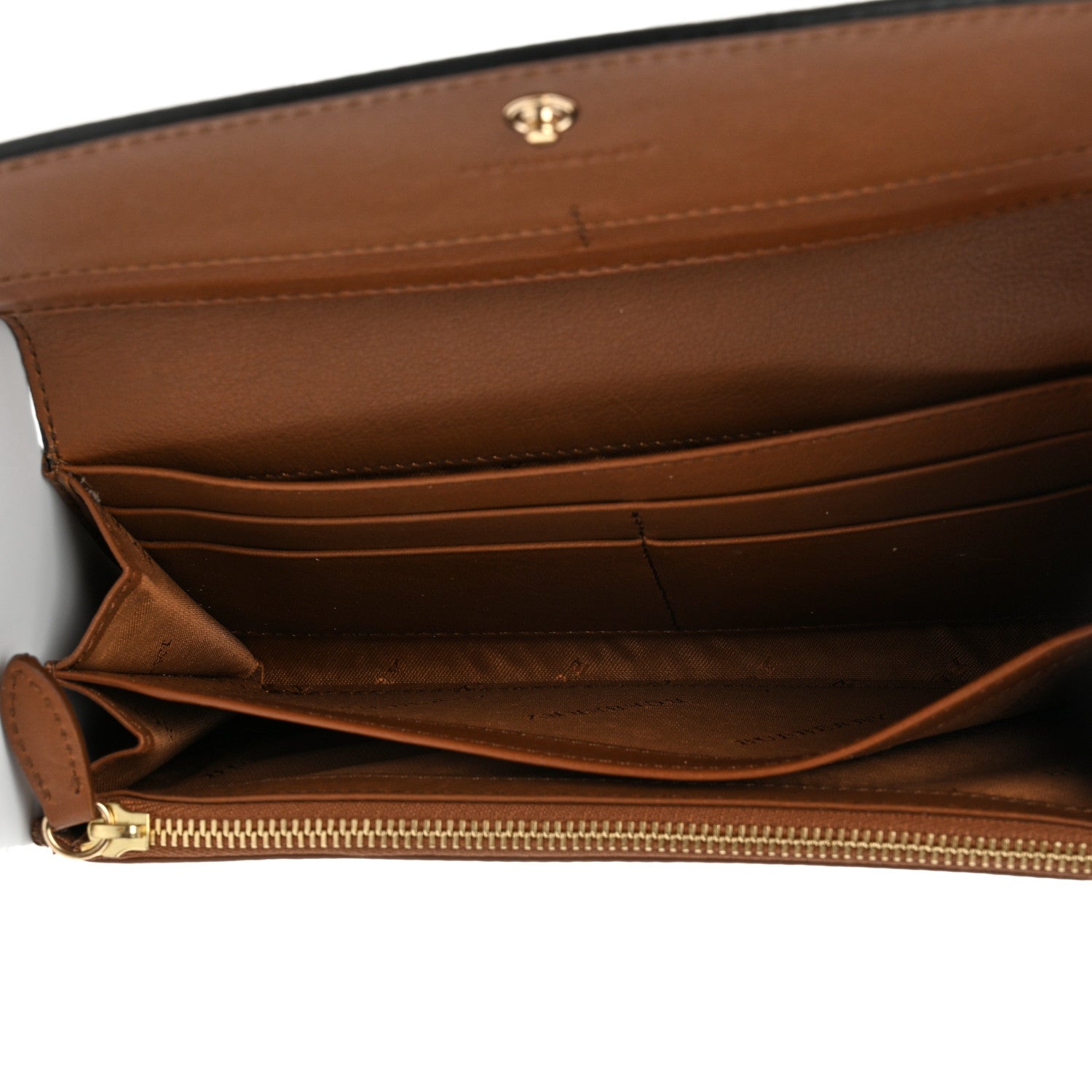 Burberry Calfskin Horseferry Check Porter Continental Wallet Tan 5 of 11