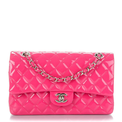 Chanel Patent Quilted Medium Double Flap Fuchsia 1 of 10