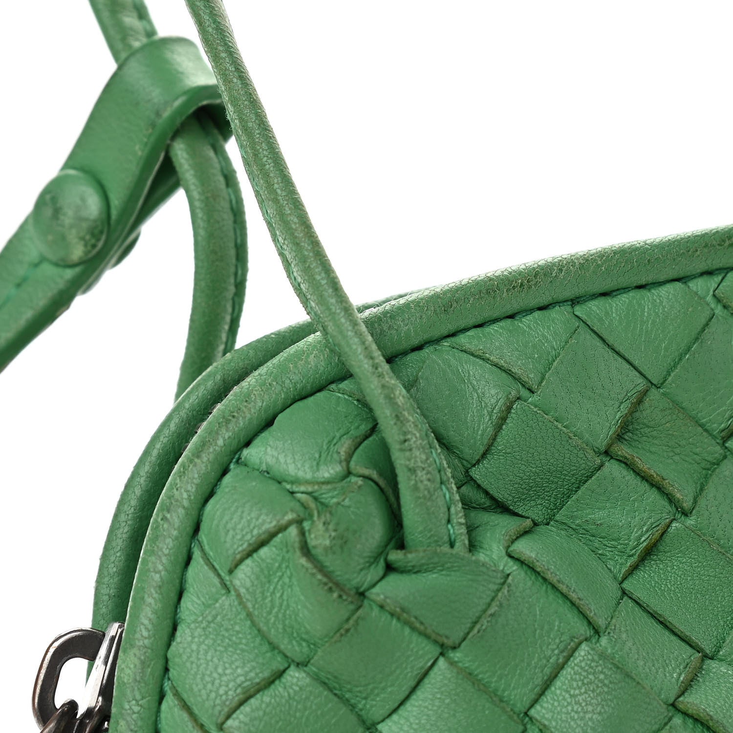 Bottega Veneta Nappa Intrecciato Nodini Crossbody Messenger Green 13 of 17