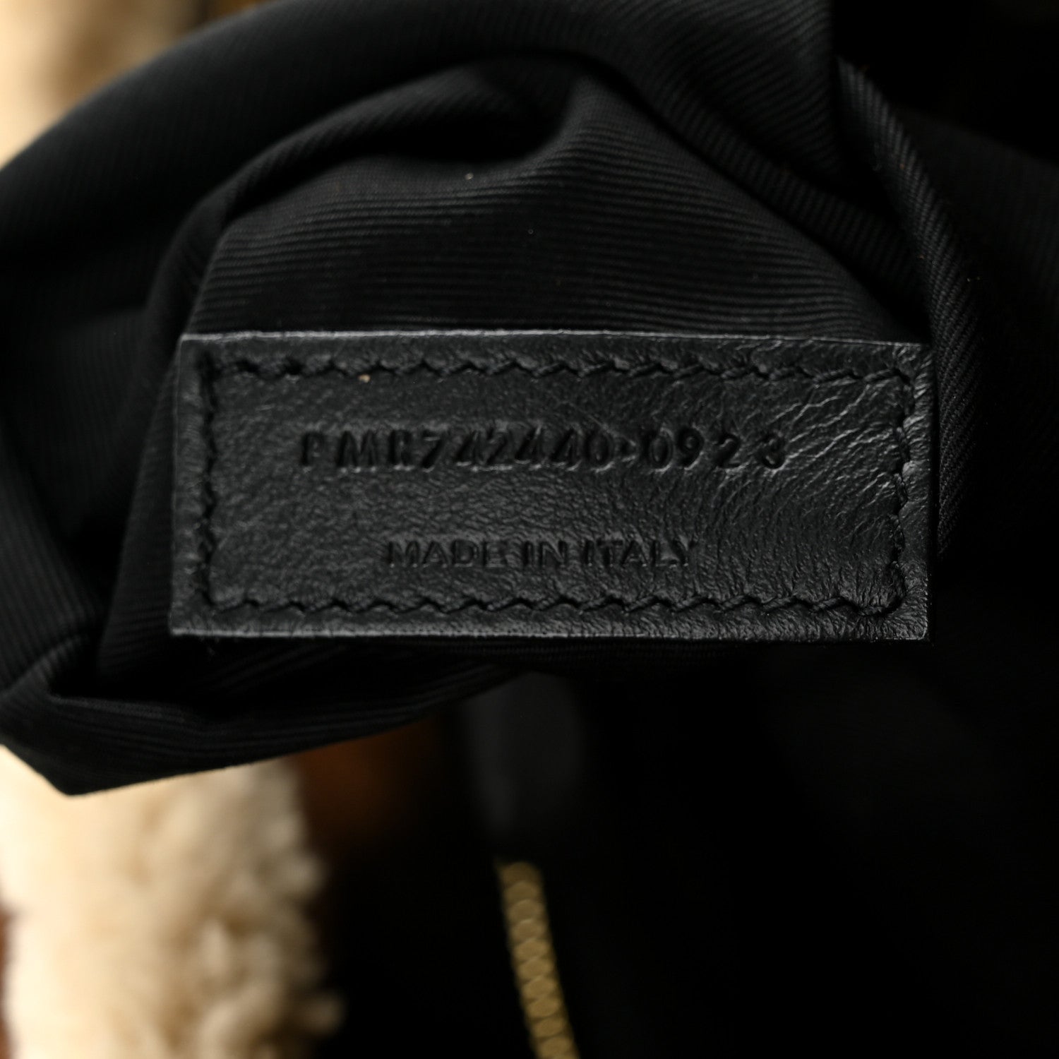 Saint Laurent Suede Shearling Quilted Le Pochon Natural Tan 7 of 12