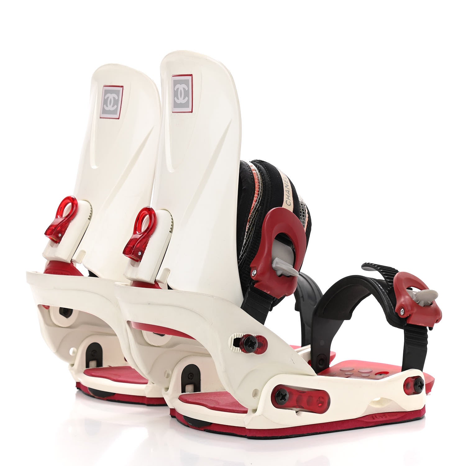 Chanel Luxury in the Alps Snowboard and Bindings Set 157 White Red 12 of 25