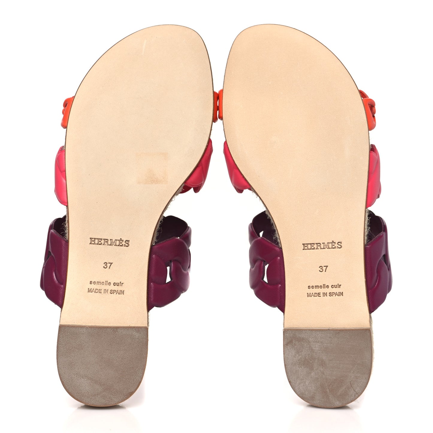 Nappa Gwen Espadrille Sandals 37 Multicolored Violet Lilas