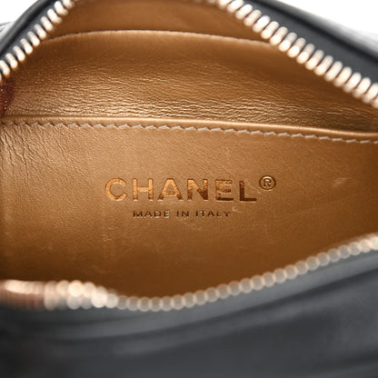 Chanel Lambskin Quilted CC Pearl Crush Camera Case Black 6 of 11