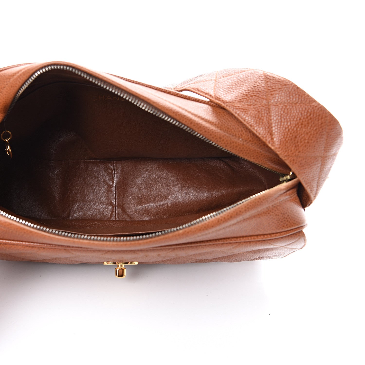 Chanel Caviar Quilted Flap Camera Case Brown 4 of 16