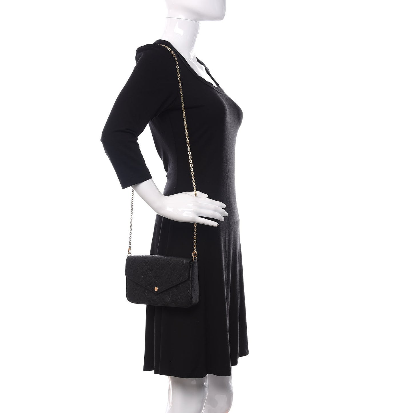 Empreinte Pochette Felicie Chain Wallet Black